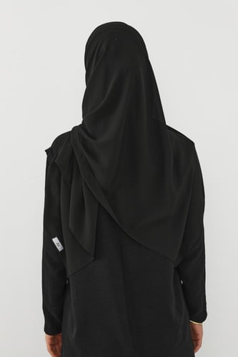 حجاب شيفون بمغناطيس وقبعة جانبية على الجهة اليسرى-...