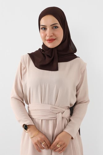 طرحة ميني شيفون ربع مبطن من الامام