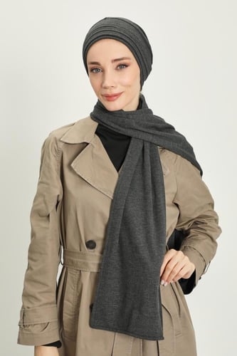 توربان شتوي قطني ثقيل مع سكارف