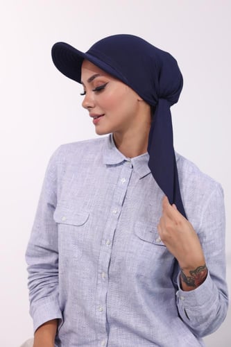 توربان كاب ربط من الخلف-كحلي