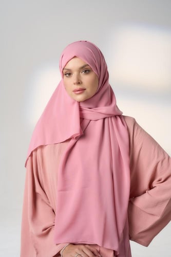 لثام مع طرحة وردي