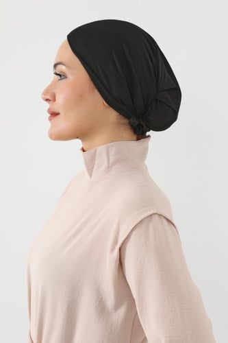 قبعة تحت الحجاب قطنية -أسود