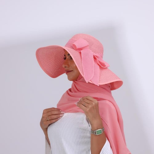 طقم قبعة كاملة مع طرحة صيفية