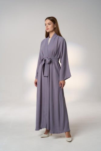 عباية رمادي بدون طرحة