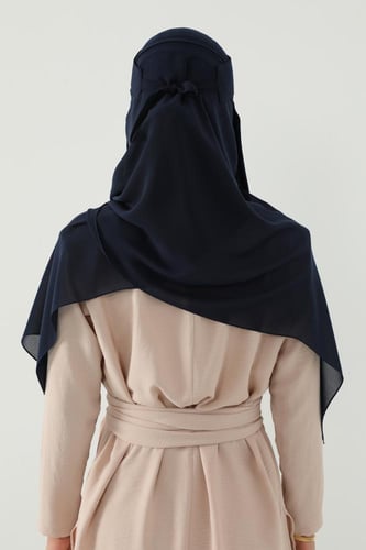 طقم طرحة ونقاب كحلي