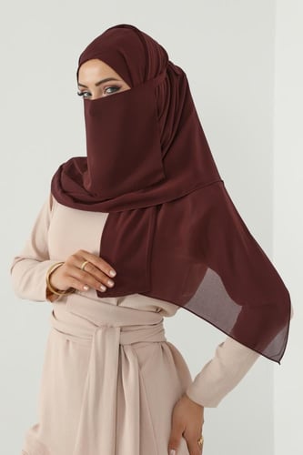 طقم طرحة ولثام ربط