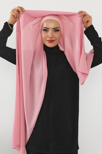 حجاب شيفون بمغناطيس وقبعة جانبي