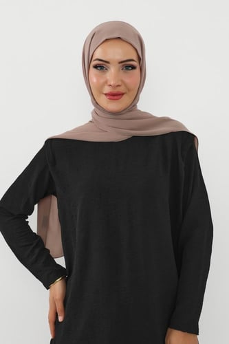 حجاب شيفون بمغناطيس وقبعة بالوسط