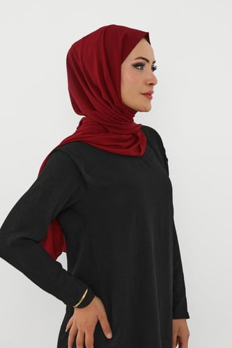 حجاب شيفون بمغناطيس وقبعة بالوسط