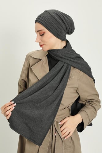 توربان شتوي قطني ثقيل مع سكارف