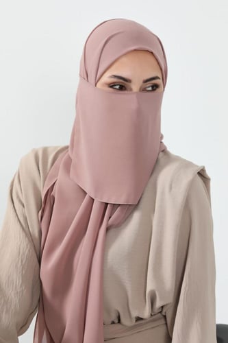 طقم طرحة ولثام - ربط