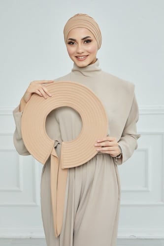 حجاب الشاطي مع توربان - رملي