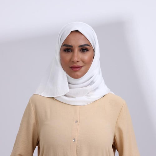 طرحة ميني شيفون ربع مبطن من الامام