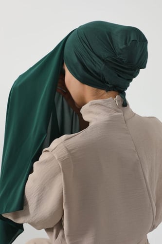 حجاب شيفون بمغناطيس وقبعة جانبي