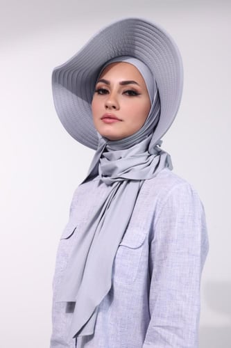 حجاب الشاطي مع قبعة