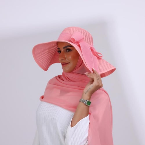 طقم قبعة كاملة مع طرحة صيفية