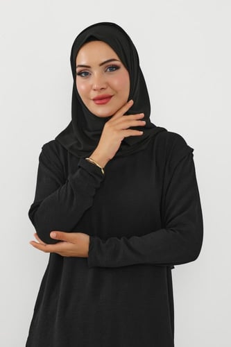 حجاب شيفون بمغناطيس وقبعة جانبية على الجهة اليمنى