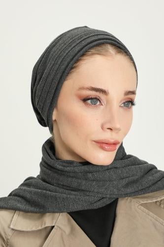 توربان شتوي قطني ثقيل مع سكارف