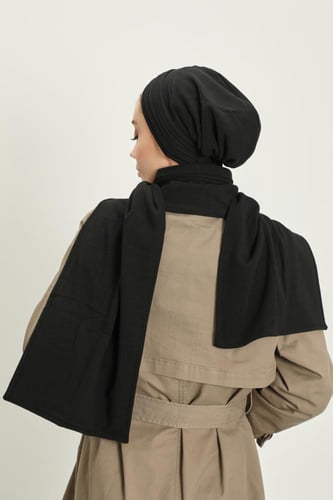 توربان شتوي قطني ثقيل مع سكارف