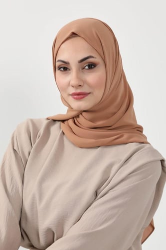 حجاب شيفون بمغناطيس وقبعة جانبي