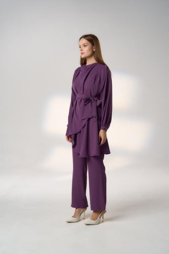 طقم بدلة حجاب -بنفسجي