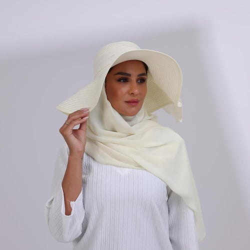 طقم قبعة كاملة مع طرحة صيفية