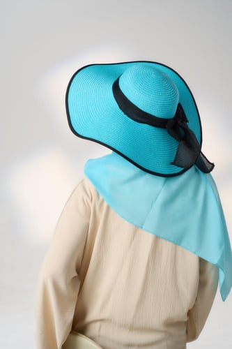 طقم قبعة كاملة مع طرحة صيفية