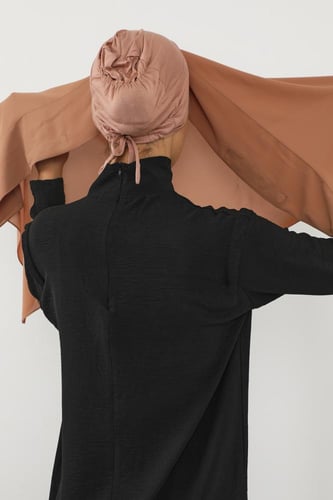 حجاب شيفون بمغناطيس وقبعة جانبي