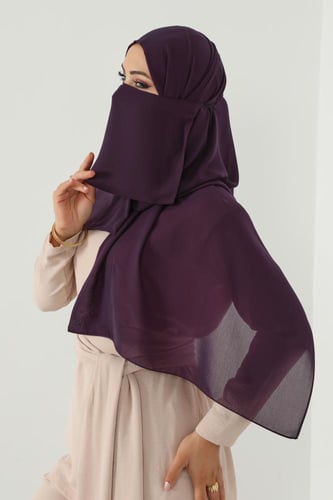 طقم طرحة ولثام مطاط