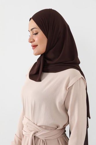 طرحة ميني شيفون ربع مبطن من الامام