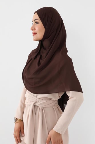 طرحة ميني شيفون ربع مبطن من الامام