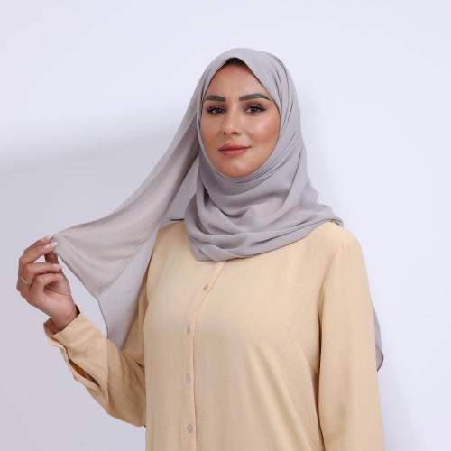 طرحة ميني شيفون ربع مبطن من الامام ميني