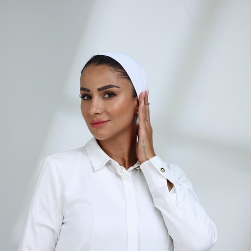 توربان لف خفيف مع ذيل طويل - ابيض