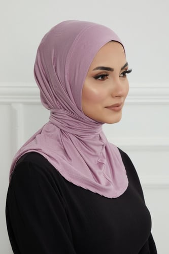 قبعة حجاب دبل سترتش ربط - موف