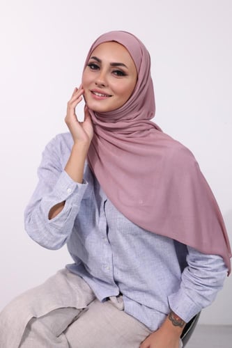 طرحة مخيطة جاهزة - وردي غامق