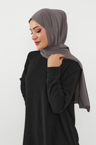 حجاب شيفون بمغناطيس وقبعة بالوسط