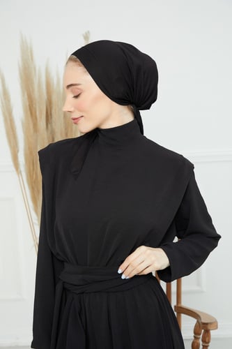 توربان قطني ربط من الخلف - اسود