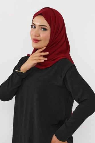 حجاب شيفون بمغناطيس وقبعة جانبي