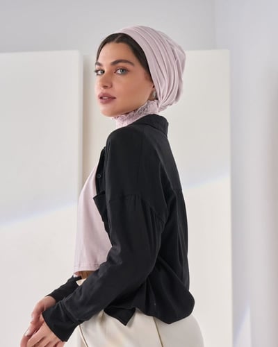 توربان قطعتين لزق - وردي فاتح