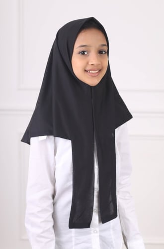 طرحة بناتي ربط من الخلف - اسود