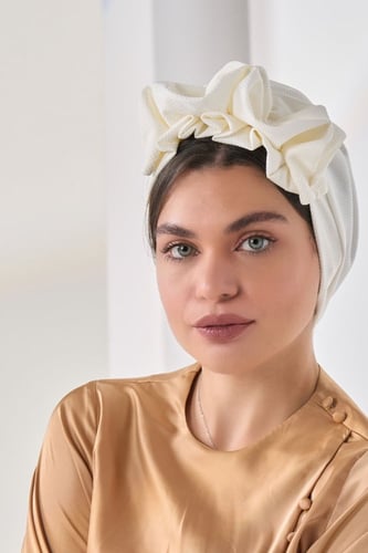 توربان قطني قابل للتعديل-أبيض