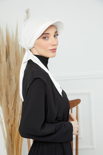 توربان كاب ربط من الخلف - ابيض