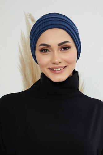 توربان قطعتين لزق - كحلي