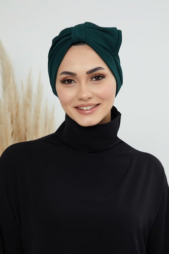 توربان قطني قابل للتعديل - اخضر غامق