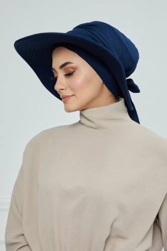 حجاب الشاطي مع توربان - كحلي