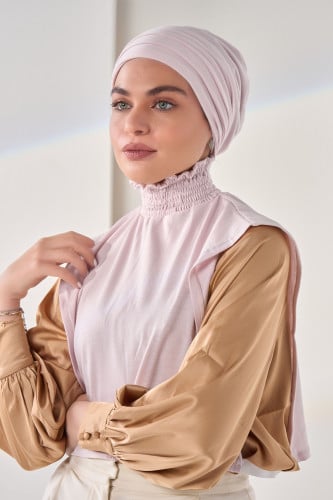 تغطية الرقبة زم - وردي فاتح أو لحمي