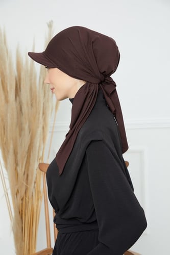 توربان كاب ربط من الخلف - بني داكن