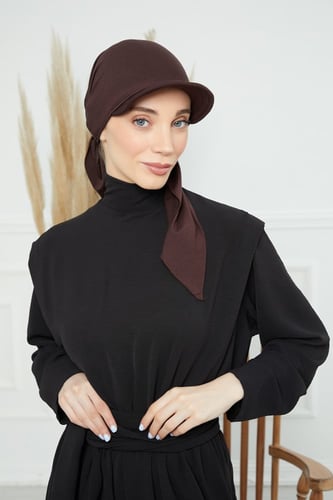 توربان كاب ربط من الخلف - بني داكن