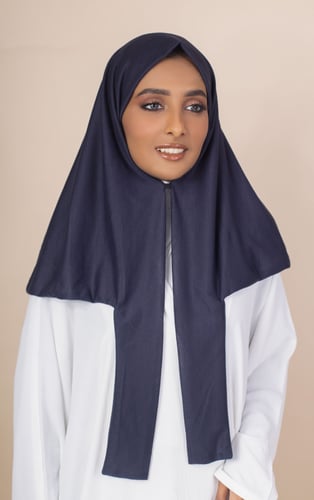 حجاب شاش تركي ربط من الخلف - كحلي