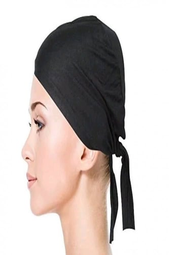 قبعه تحت الحجاب ربط- أسود